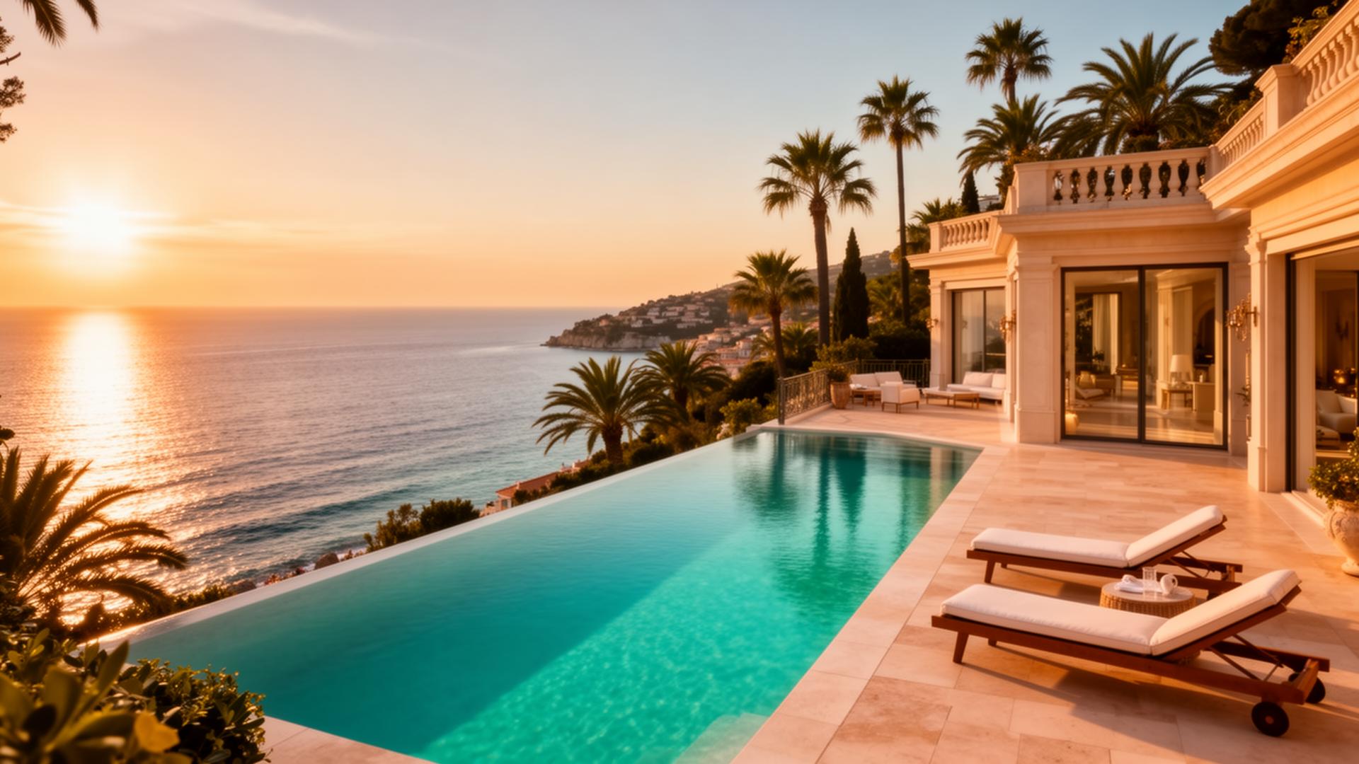 Vue sur la Méditerranée depuis une villa de prestige à Mandelieu et ses environs